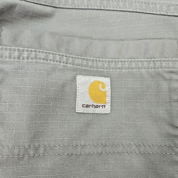 Carhartt Men's Rugged Flex Relaxed Fit Ripstop Cargo Work Short Steel Gray 40 - Picture 7 of 7